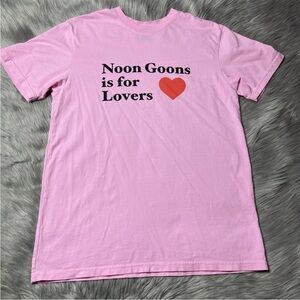 Noon Goons Is For Lovers Pink T Shirt Size Medium